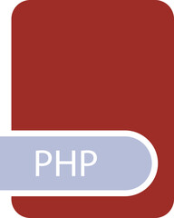 PHP File format icon with contour