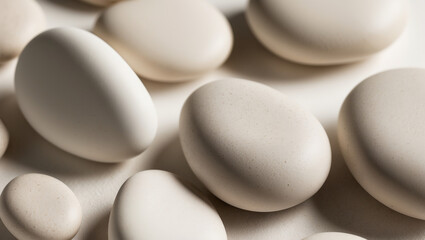 Fototapeta premium Smooth Pebble Surface with Neutral Tones and Soft Details for Calm and Natural Designs