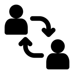 customer to customer, c2c, business model, collaboration, business solid or glyph icon