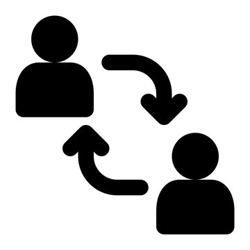 customer to customer, c2c, business model, collaboration, business solid or glyph icon