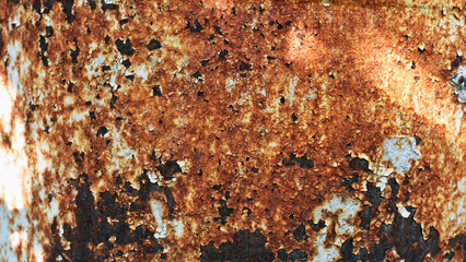 old iron sheet. Old cracked paint. Rusty metal surface. Rusty steel. vintage style. rusty iron. for background and text. close-up. oxidation, destruction. worn surface.