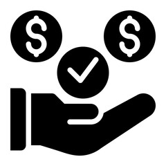 net profit, profit, gain, net, business solid or glyph icon