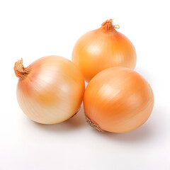  Onion on plain white background