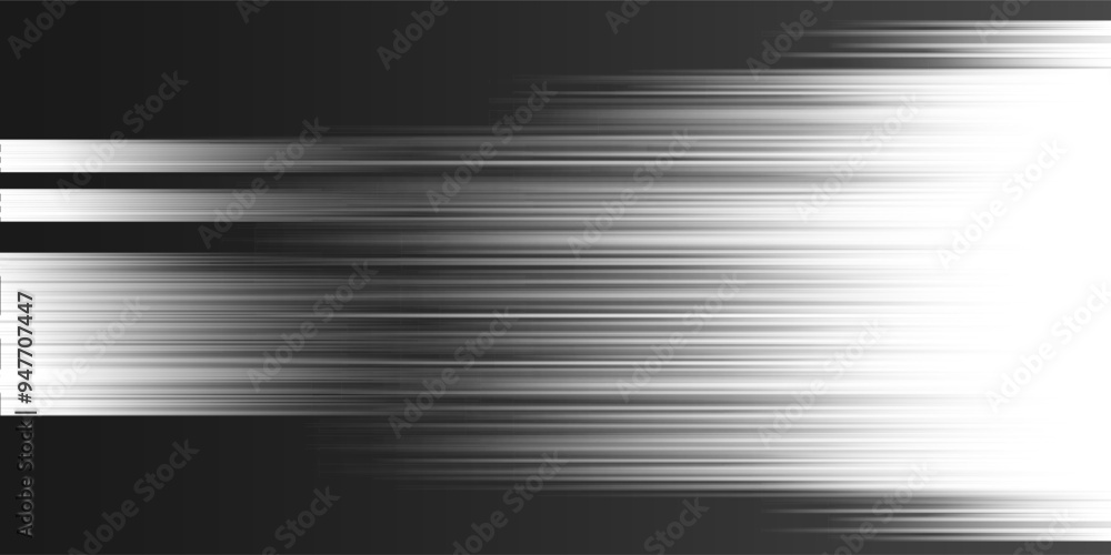 Poster monochrome motion blur: a sleek and dynamic abstract design with horizontal gradient lines
