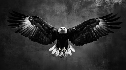 black and white eagle photography