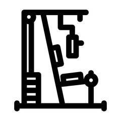 Gym Equipment Line Icon Vector