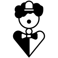 Clown Avatar Solid Black