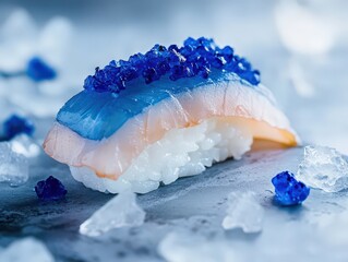 Exquisite Variety of Nigiri Sushi on a Traditional Japanese Plate