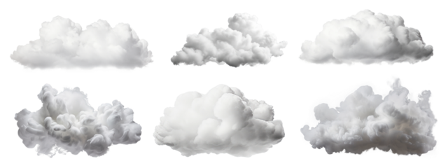Cloud nature  png cut out element set