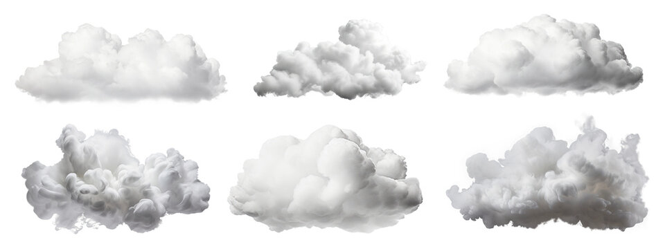 Cloud nature  png cut out element set