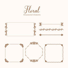 Decorative Ornate Elements and Frames.