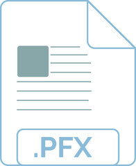 PFX File minimal icon with symbol