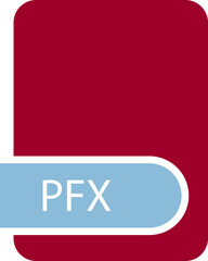 PFX File format icon with contour