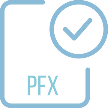 PFX File icon with checked mark