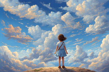 将来を夢見る少女