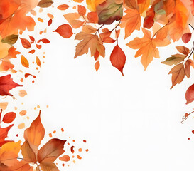autumn leaves, Fallen leaves, illustration, background, Generative AI