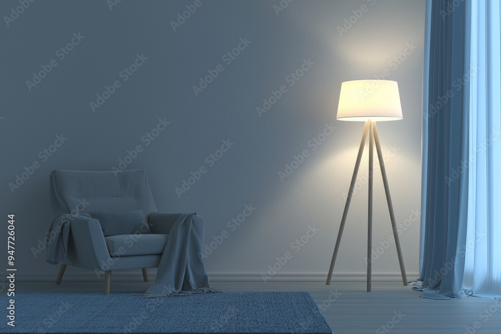 Aufkleber created with ai, this is a beautiful canvas frame 3d mockup that can be used in the interior of livi