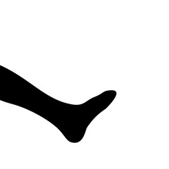 silhouette of a kicking leg