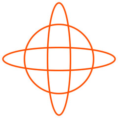 Abstract graphic geometric symbols and objects in y2k style. Retro futuristic elements for design.