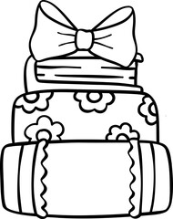 Coquette Girly book stack school supplies