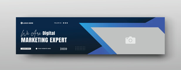 Digital marketing LinkedIn cover , YouTube cover banner template or corporate web banner template