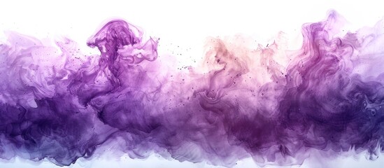 Abstract Purple Watercolor Painting