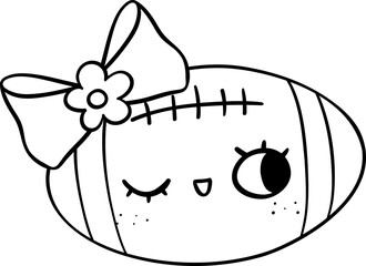 Coquette Girly football school supplies