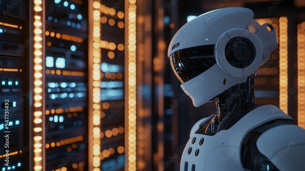 Aufkleber By entering a command prompt for futuristic technology transformation c: stock, a man uses technology to create something Futuristic technology transformation c: stock.