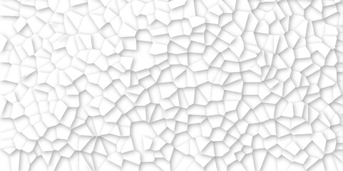 white stains broken glass background texture. geometric pattern with 3d shapes vector Illustration. white broken wall paper in decoration. low poly crystal mosaic background.