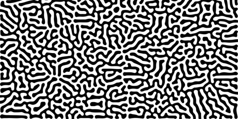 Abstract seamless turing pattern minimal organic geometric white background. black bold line abstract pattern Transparent monochrome striped texture, seamless pattern, modern stylish texture.