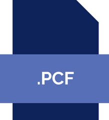 PCF File extension icon fill crisp corners with symbol