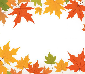 Fototapeta premium autumn leaves, Fallen leaves, illustration, background, Generative AI