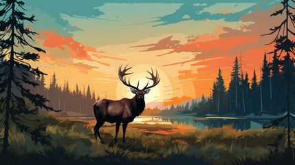 Naklejka premium National Wildlife Protection Day, December 26, Generative AI