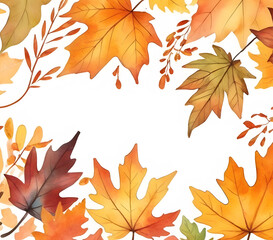 autumn leaves, Fallen leaves, illustration, background, Generative AI