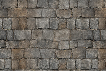 Processed collage of old street pavement surface texture. Background for banner, backdrop