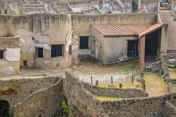 Fototapeta premium vue de ruines de la ville de Pompéi