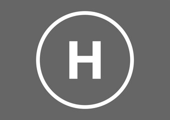 Helipad for Helicopter. Vector Illustration.