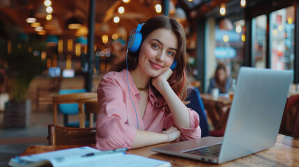 The Woman Using Laptop.