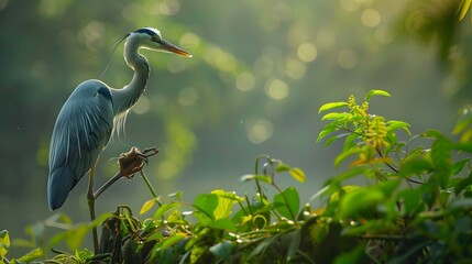 A wildlife photographer capturing images of birds in their natural habitat