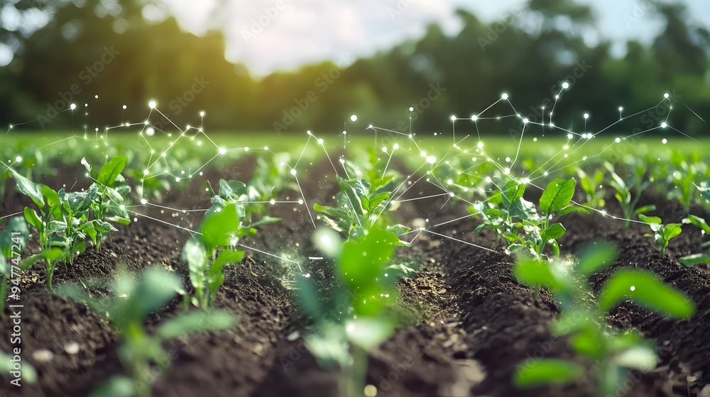 Poster advanced iot sensors embedded in crop fields providing real time data on moisture levels to enable p