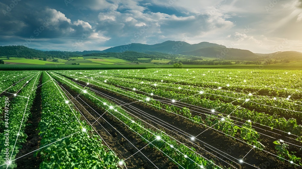 Poster advanced iot sensors embedded in crop fields to continuously monitor and analyze soil moisture level