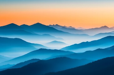 Obraz premium A beautiful view of the mountains at sunrise