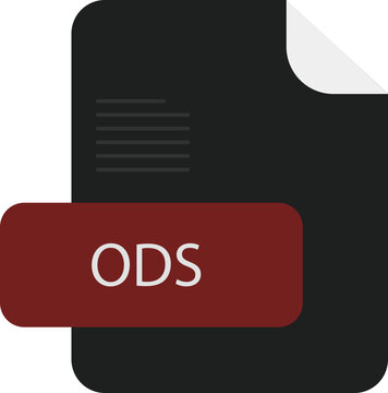 ODS file extension rounded lines and shape