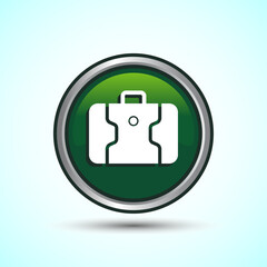 Luggage Icon Button Design Illustration. Travel Baggage Icon