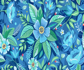 seamless pattern with flowers