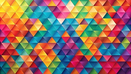 Vibrant geometric background with colorful triangular shapes in stylish tones