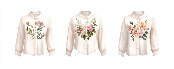 a Boho embroidered blouse featuring detailed floral patterns. 