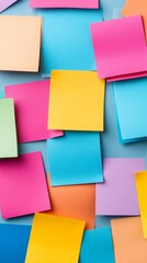Fototapeta premium Colorful sticky notes background is perfect for creative projects, presentations, and ideas