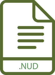 NUD File minimal icon with symbol