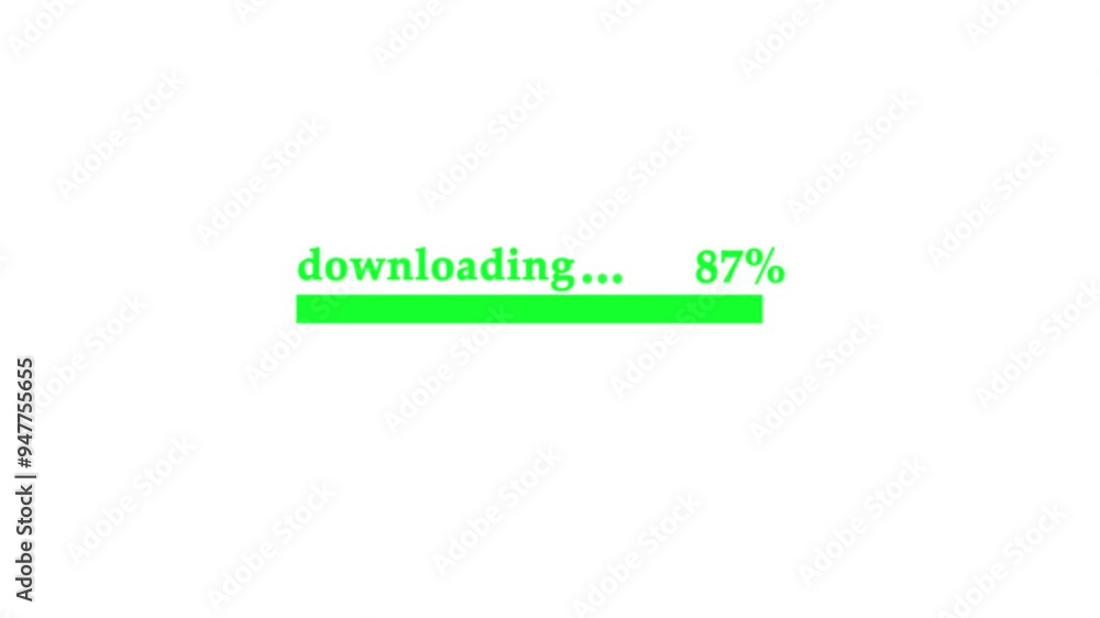 Poster loading bar. loading download transfer 0-100%in alpha channel.